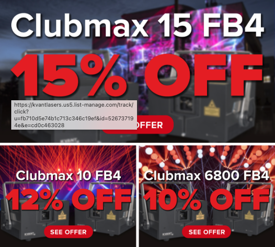 KVANT レーザー　Clubemax 割引き　OFF ディスカウント　UP TO 15% DISCOUNT ON SOME MODELS UNTIL 5th January 2021